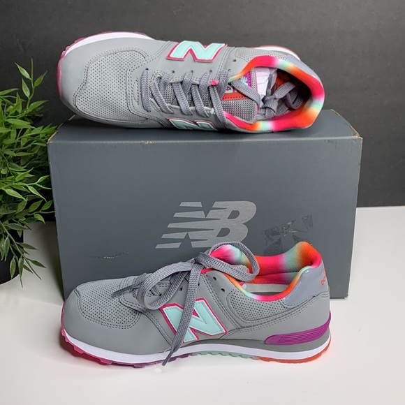 New Balance Kids 574 Classic Steel Bali Blue - Picture 3 of 10